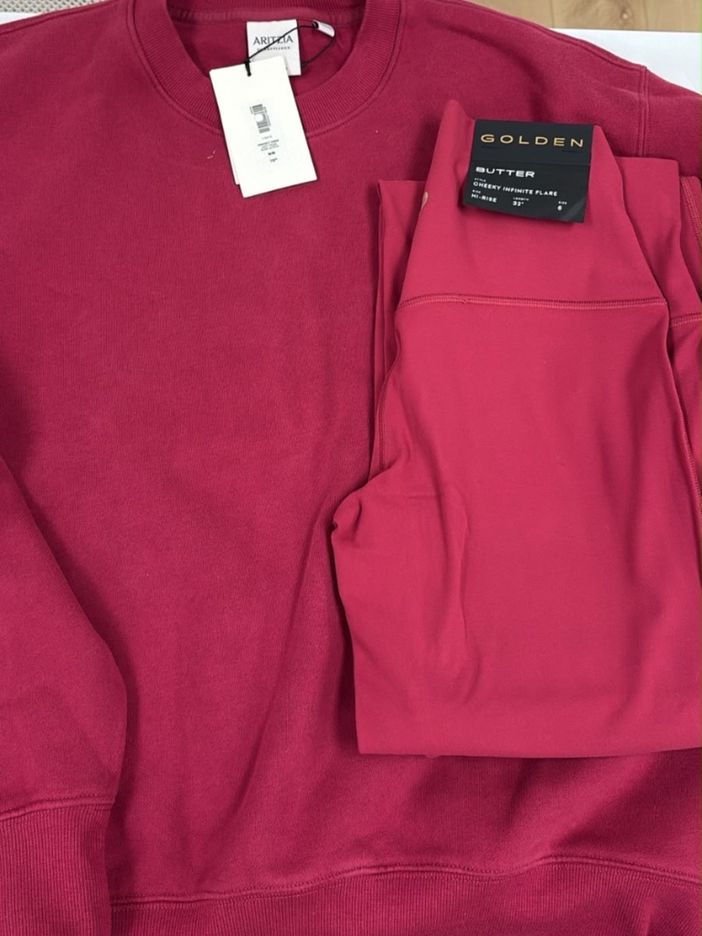 NWT aritzia juicy rose set